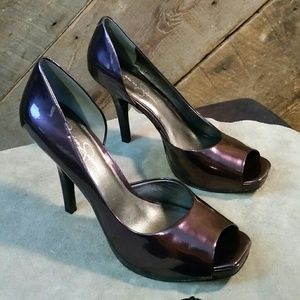 Jessica Simpson Purple Peep Toe Heels